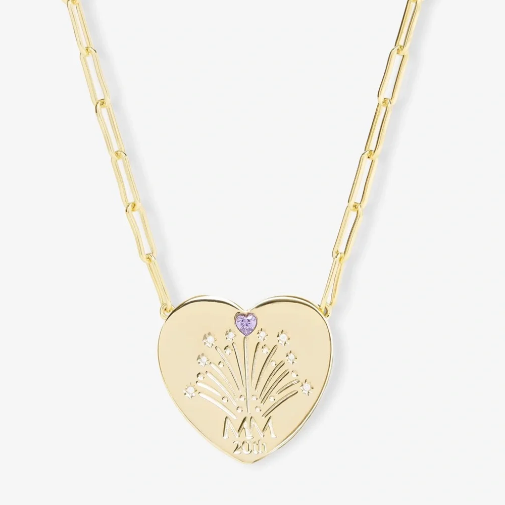 Melinda Maria XL Heart Pendant Necklace with Samantha Chain Limited Edition - Picture 2 of 5